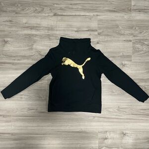 Puma Gold Logo Funnel Neck Hoodie